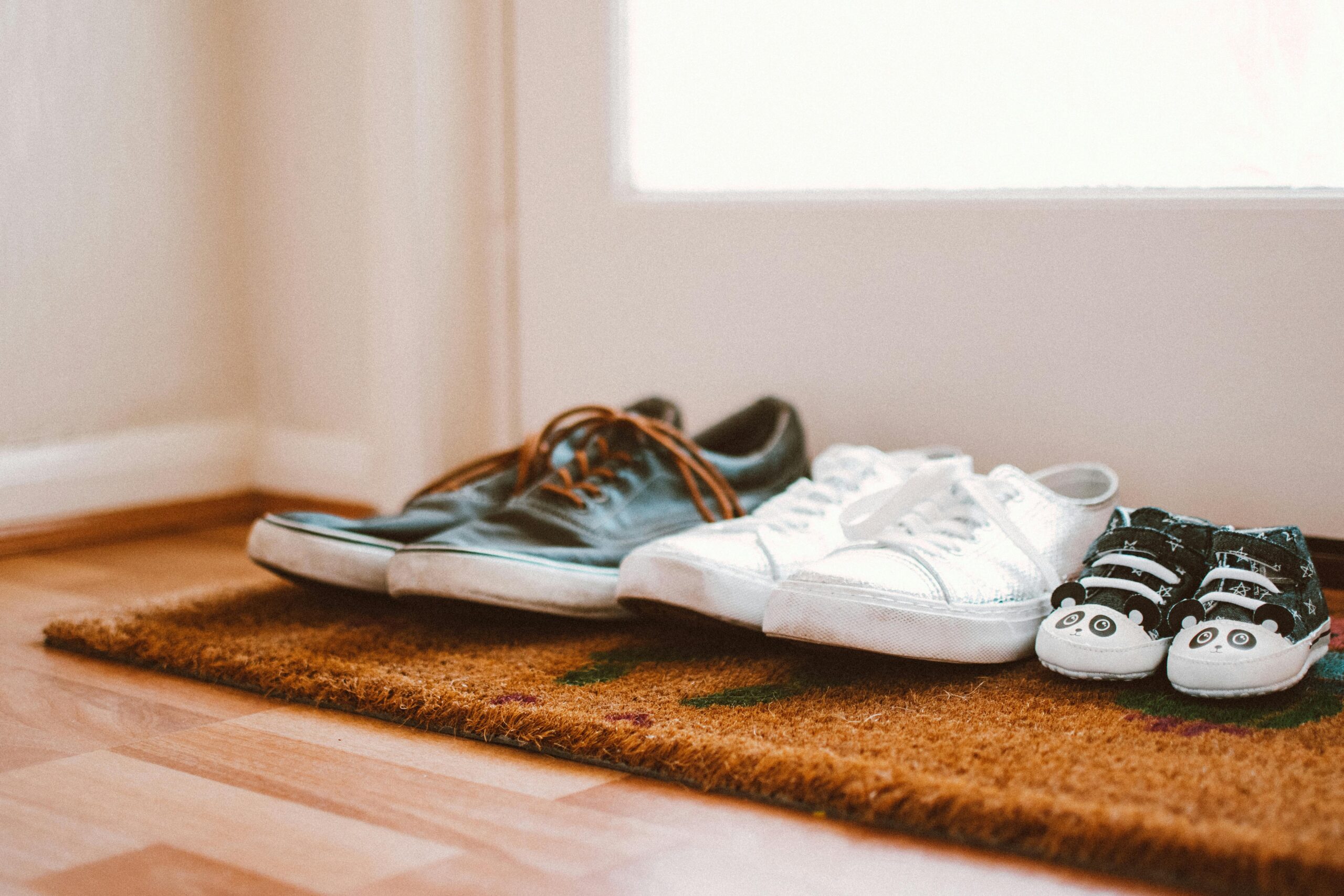 Pairs of shoes in a family representing Family Law Rules in a divorce and the expectation to abide by the court order